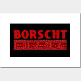 Borscht Ukraine Traditional Ornament Ukrainian Roots Soup Posters and Art